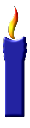 A Blue Color Candle