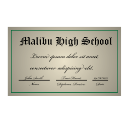 A high school diploma