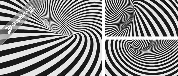 Abstract Spiral Striped Backgrounds