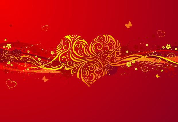 Abstract Valentines Day background vector