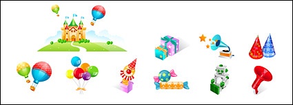 ai vector format! Playground, balloons, clowns, fun……