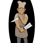 Angry Chef Vector Illustration