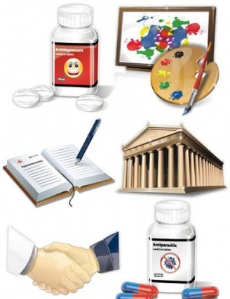 Architecture, medicine tablets, appointment, art class