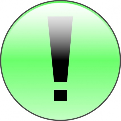Black Green Mark Circle Attention Warning Exclamation Notice