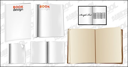 Blank books vector