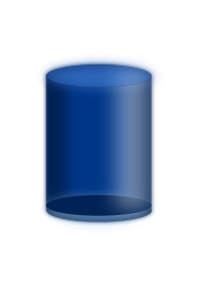 Blue cylinder