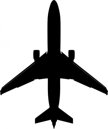 Boeing Plane Silhouette clip art