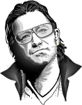 Bono Vox Vector Portrait