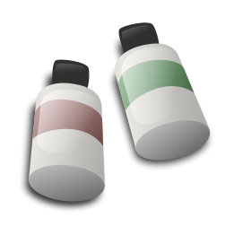 Bottles of dye ink