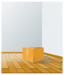Box Over Wood Floor