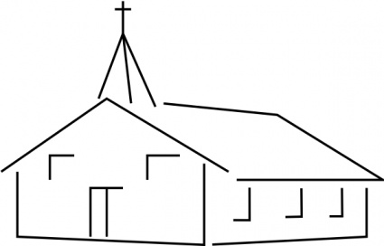 Buildings Building Church Outline Cartoon Religion Christianity