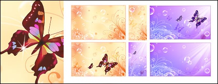 Butterfly Dream flower bubble vector background material
