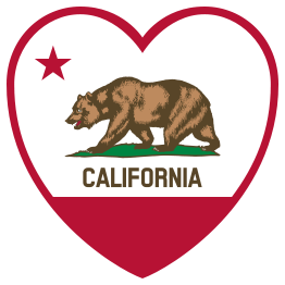 California Flag Heart