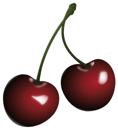 cherries, vyÅ¡nios wild red plastic