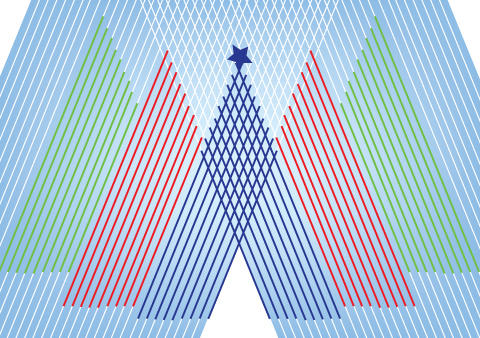 Christmas tree with lines