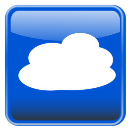 Cloud computing button. Nube computo