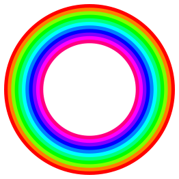 Color Rainbow Donut