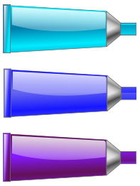 Color tube Blue Purple Cyan