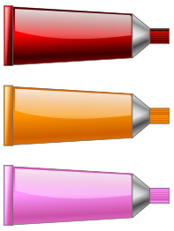 Color tube Red Orange Pink
