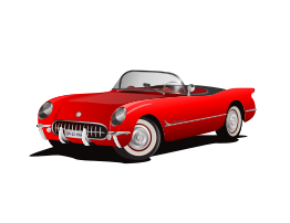 Corvette 1953 red