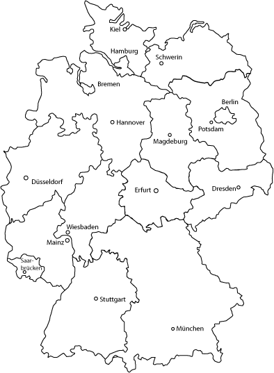 Deutschlandkarte - Germany Map Vector
