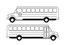 Deux bus scolaires noirs