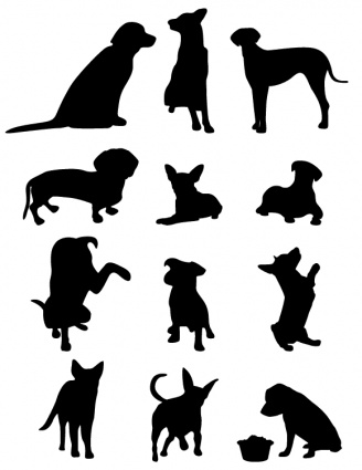 Dog Vector Silhouettes