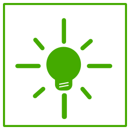 Eco Green Light Bulb Icon