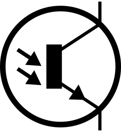 Electronic Phototransistor Npn Circuit Symbol clip art