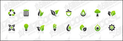 Eps Format, Keyword: Vector Material, Vector Icons, Drop Of Water, Leaves, Trash, Light Bulbs, Trees