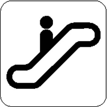 Escalator Sign Board Vector