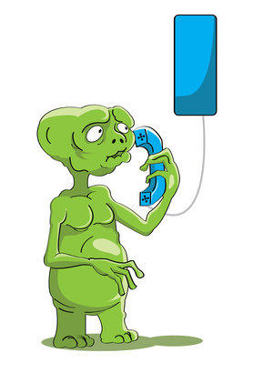 ET Vector Have Phone