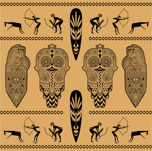 Ethnic African ornament background2