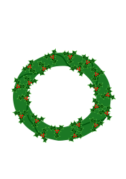 Evergreen Wreath With Large Holly 01