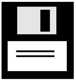 Floppy Disk Black And White