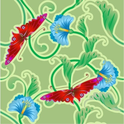 Flower Pattern Butterfly