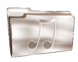 Folder icon plastic music