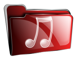 Folder icon red music