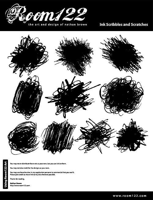Free Vector Ink Scribbles and Scratches