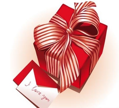 Gift box with i love you card