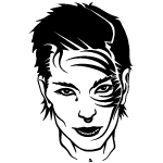 Girl With Face Tattoo Vector
