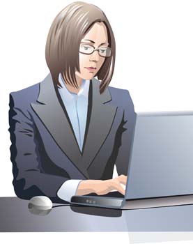 Girls and computer vector 30