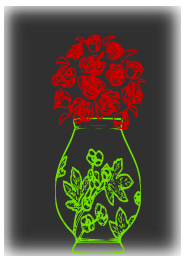 Glowing flower vase