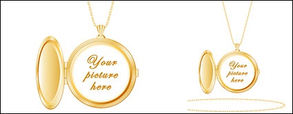 Gold photo pendants