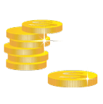 Golden Coins Vector Clipart