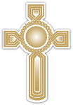 Golden Cross Vector Image
