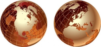 Golden transparent globes