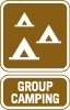 Group Camping Tourist Sign