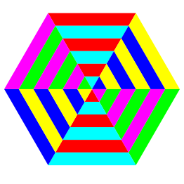 Hexgon Triangle Stripes