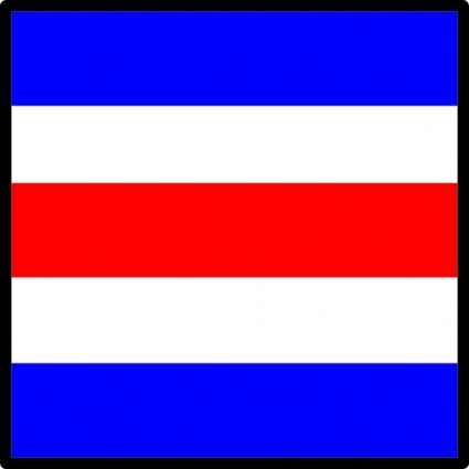 International Maritime Signal Flag Charlie clip art